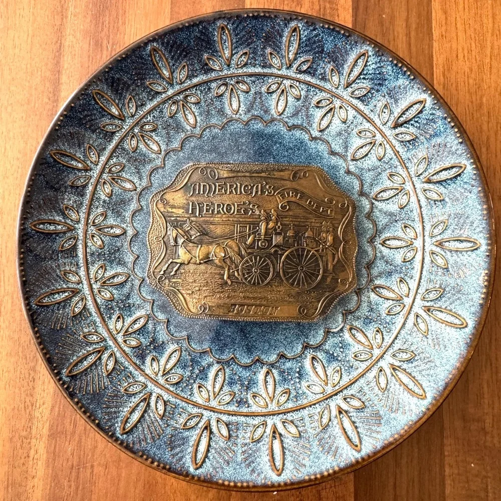 Vintage Brass America’s Hero’s Boston Fire Department Belt Buckle